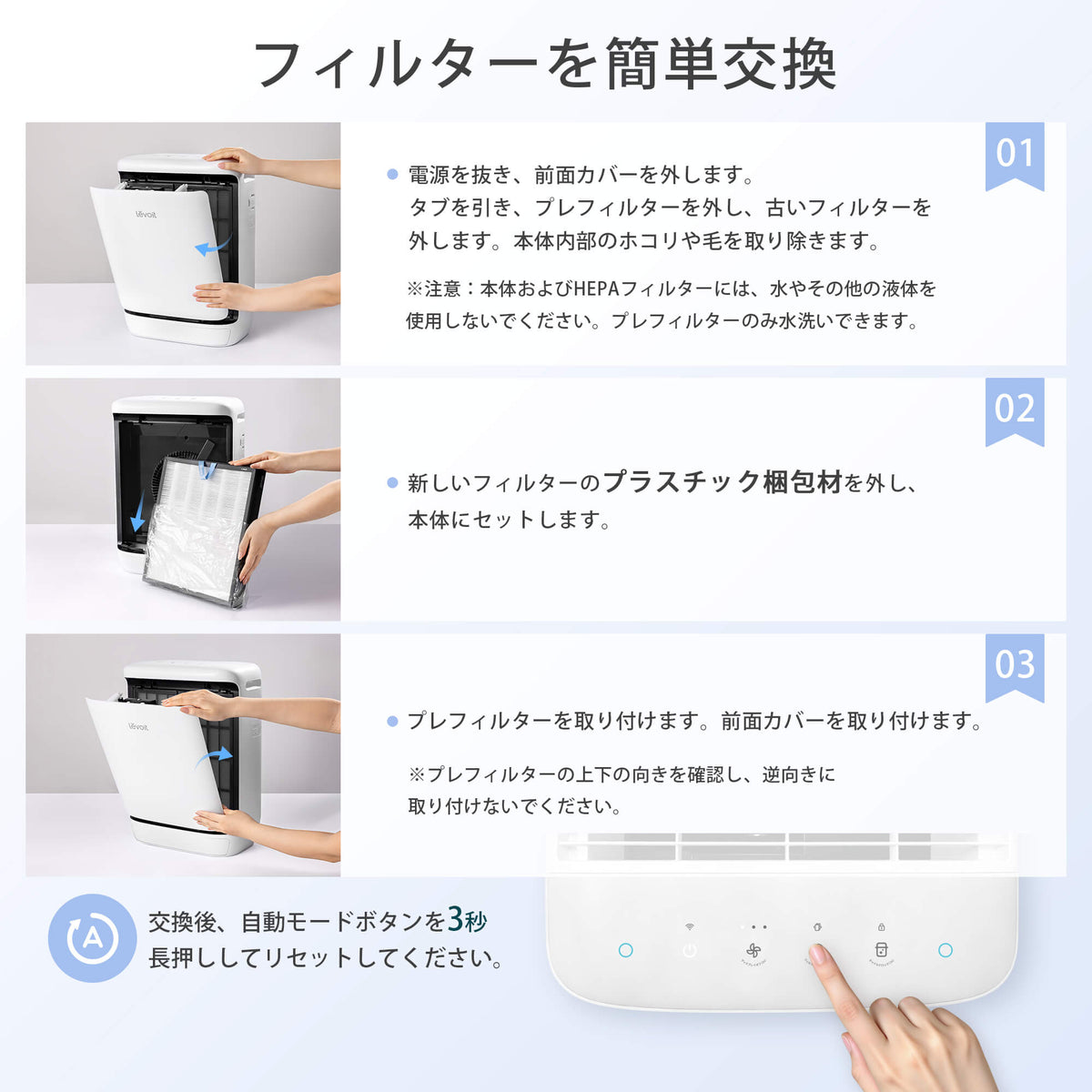 Levoit Vital Pet Pro 空気清浄機 交換用フィルター